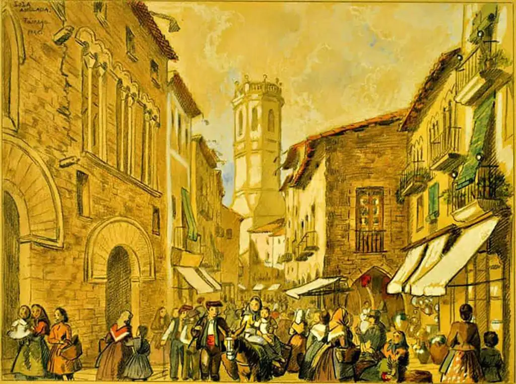 Carrer del Carme 1946. Lola Anglada.